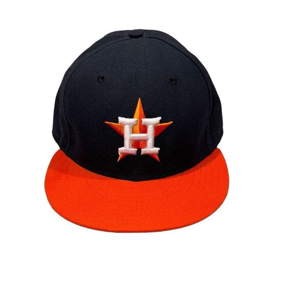 New Era Houston Astros 59Fifty Fitted Snapback Hat - Size 7 5/8 - Picture 1 of 5